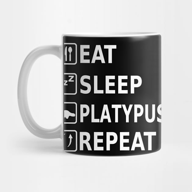 Eat Sleep Platypus Repeat Australia Live Design by FindYourFavouriteDesign